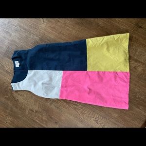 Julie brown color block dress